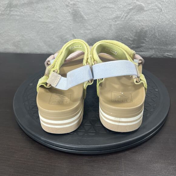 Reef Cushion Womens Size 8.5 Rem Hi Platform Strap Multicolor Meringue Sandals - Picture 4 of 11
